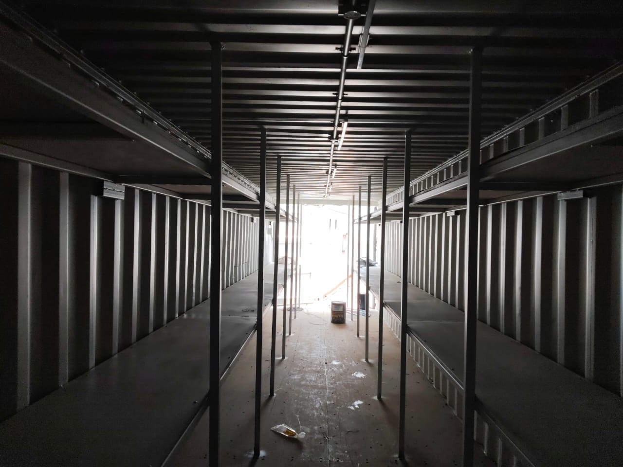 Container home in mountain setting